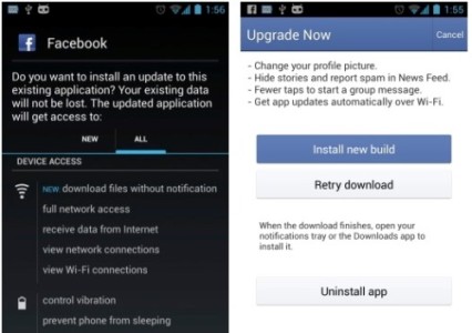 Facebook Beta app for Android 