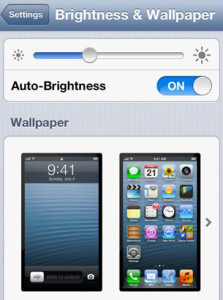 iPhone 5 Brightness And Wallpaper