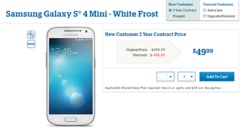 Galaxy S4 Mini Released on US Cellular