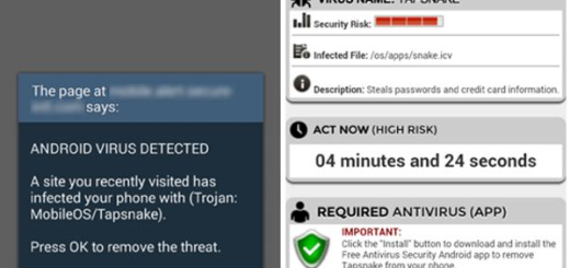 Tapsnake Virus for Android Phones