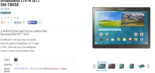 amsung Galaxy Tab S Broadband LTE-A Pre-Ordered in South Korea